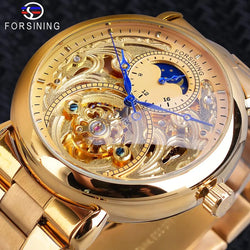 Stainless steel Moon phase Automatic Mechanical Watch for Men