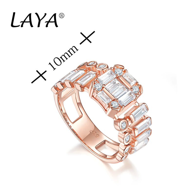 Sterling Silver AA Zircon Geometry Ring for Women