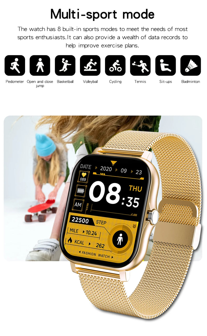 New Smart Watch with Full Touch Screen & Waterproof Design for Sports and Fitness