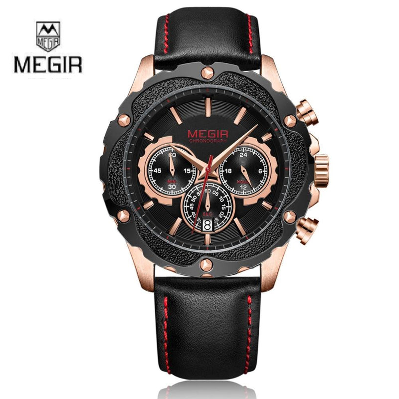 Stainless Steel Chronograph Sport Watch with Luminous and Waterproof Features for Men