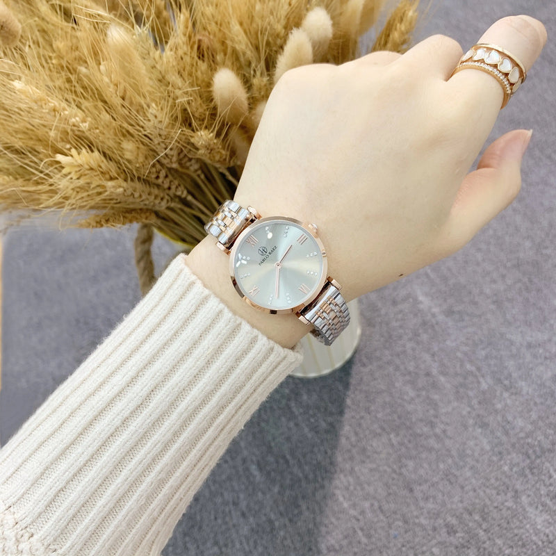 Luxury Waterproof Rose Gold Steel Strap Women's Watch