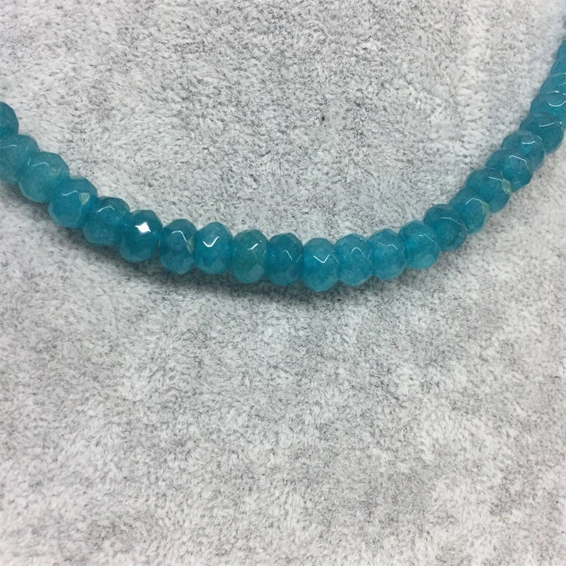 Gold Plated Aquamarine Choker Necklace