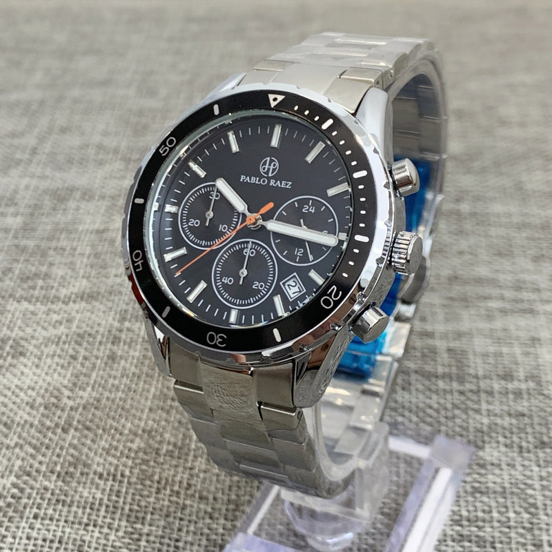 Luxury Sports Chronograph Waterproof Stainless Steel Wristwatch for Men