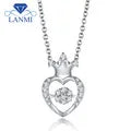 18K White Gold Butterfly Diamond Pendant for Women