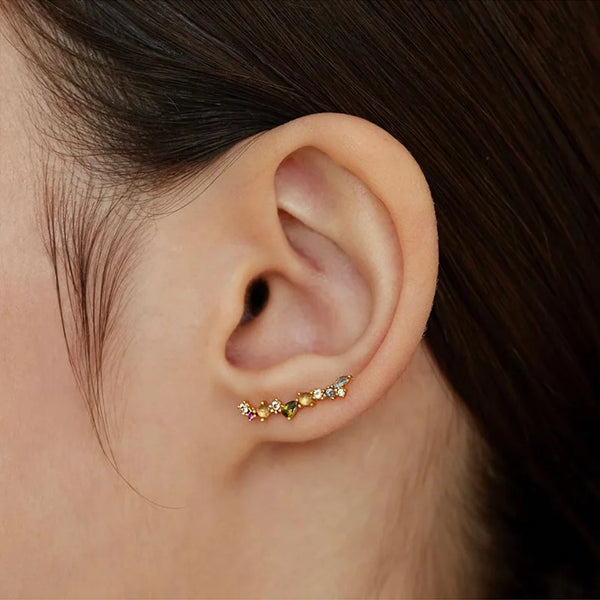 Sterling Silver Zircon Ear Cuffs for Women