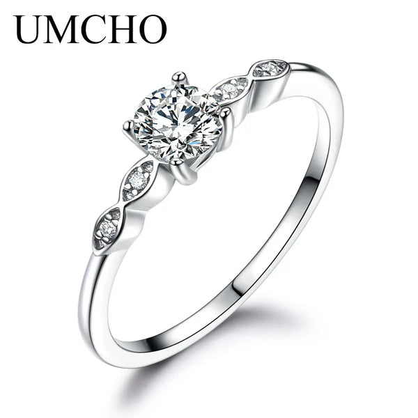 925 Sterling Silver Cubic Zirconia Solitaire Ring for Women