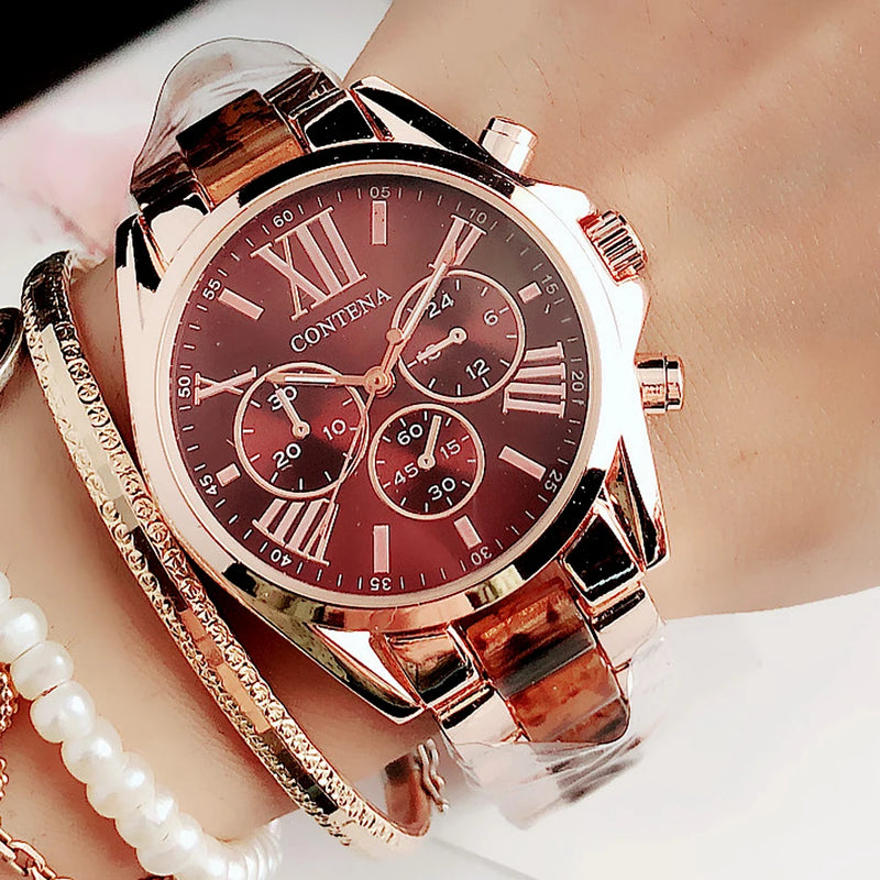 New Watch Womens Stainless Steel Ceramic Wristwatches Ladies Quartz Watches Top Brand Luxury Women's Dress Watches Woman Waches