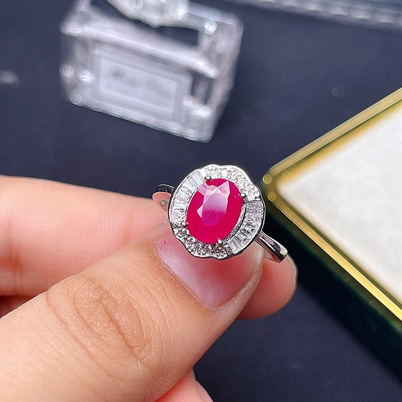 925 Silver Ruby Ring, Exquisite Style, Best Selling Quality, Classic Design