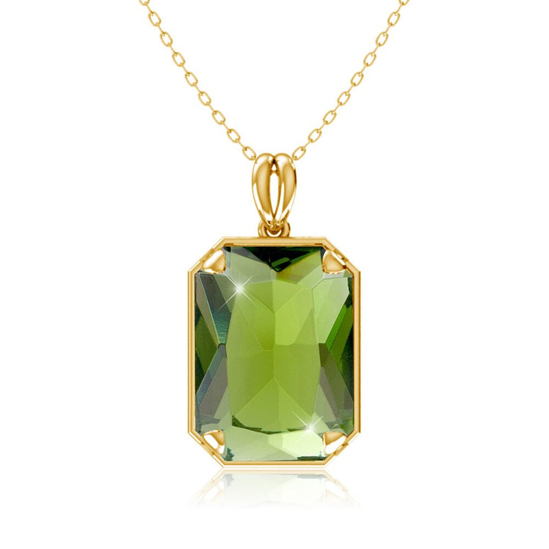 14K Gold Real Pendant For Women 925 Sterling Silver Pendants and Necklaces Birthstone Aquamarine Fine Jewelry Wedding Gifts