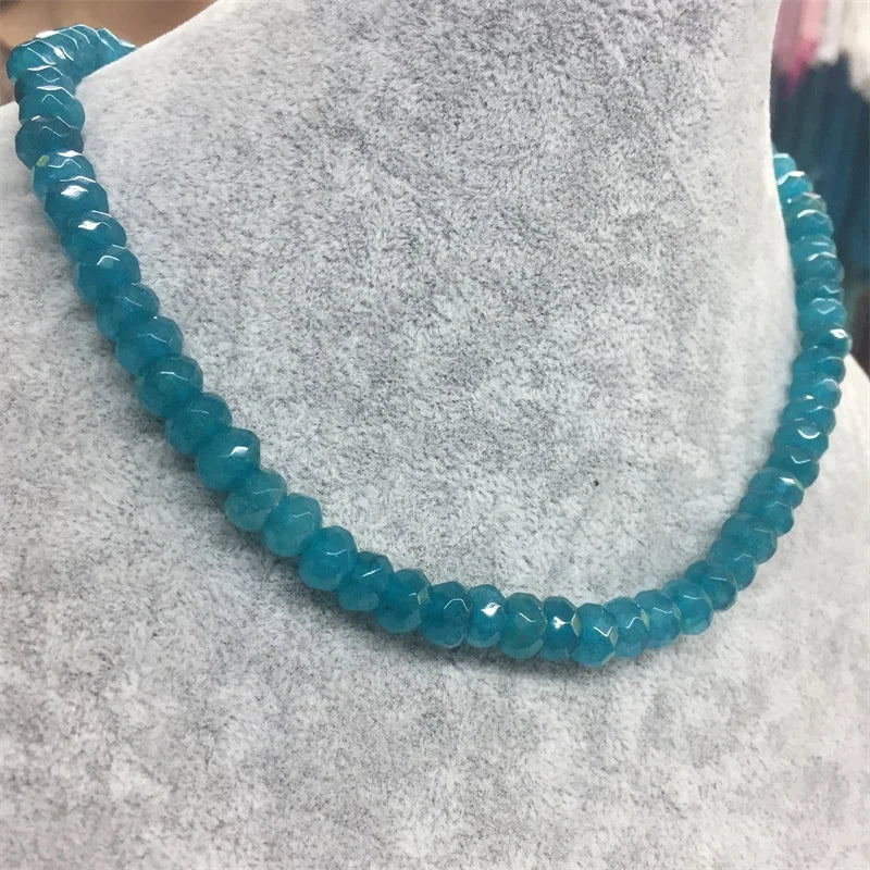 Gold Plated Aquamarine Choker Necklace