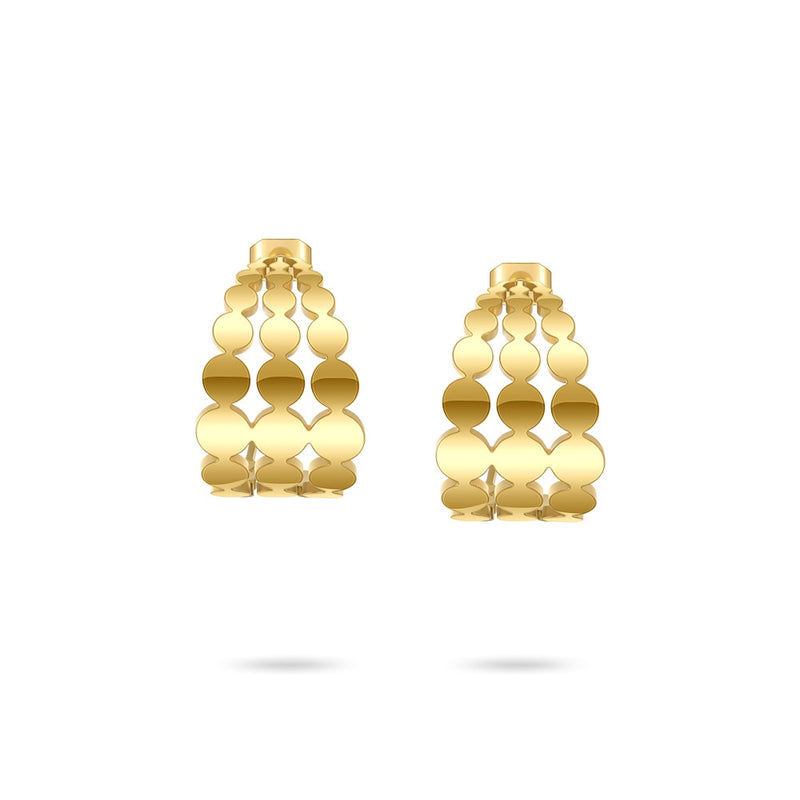 ENFASHION Dot Row Stud Earrings For Women Piercing Pendientes Stainless Steel Fashion Jewelry Gold Color Earring Gift E1242