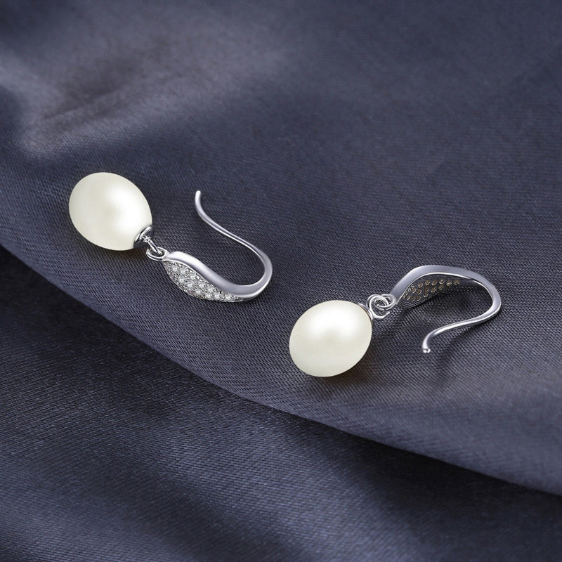 Sterling Silver Freshwater Pearl Dangle Earrings for Women