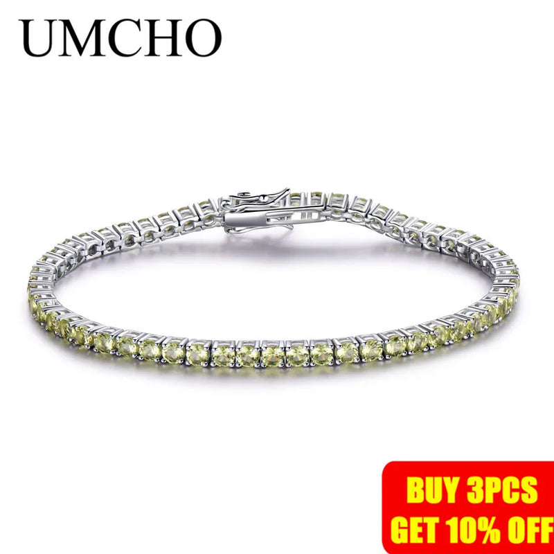 Sterling Silver Peridot Bracelet for Women