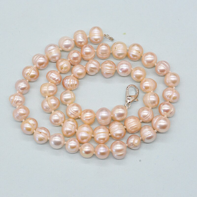 18K Gold Freshwater Pearl Necklace 8 MM for Women