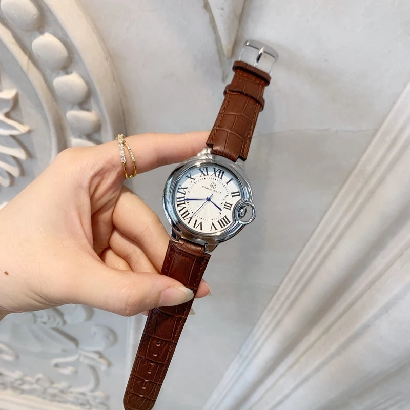 Luxury Leather Blue Quartz Classic Design Watch for Men and Women – Elegant Timepiece for Lovers of Fine Relogies and Fashion Dress Clocks.