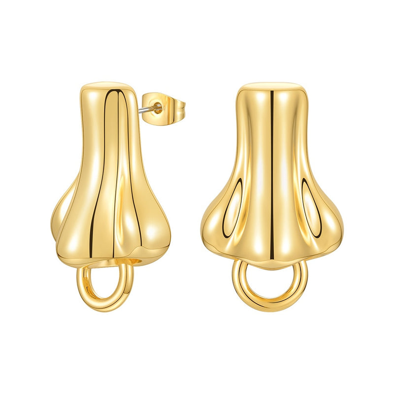 ENFASHION Artificial Human Nose Loop Earrings For Women Gold Color 3D Drop Earring Fashion Jewelry Friend Gift Pendientes E1222