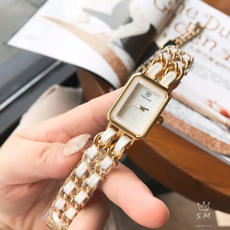 Luxury Women's Rose Gold Stainless Steel Wristwatch