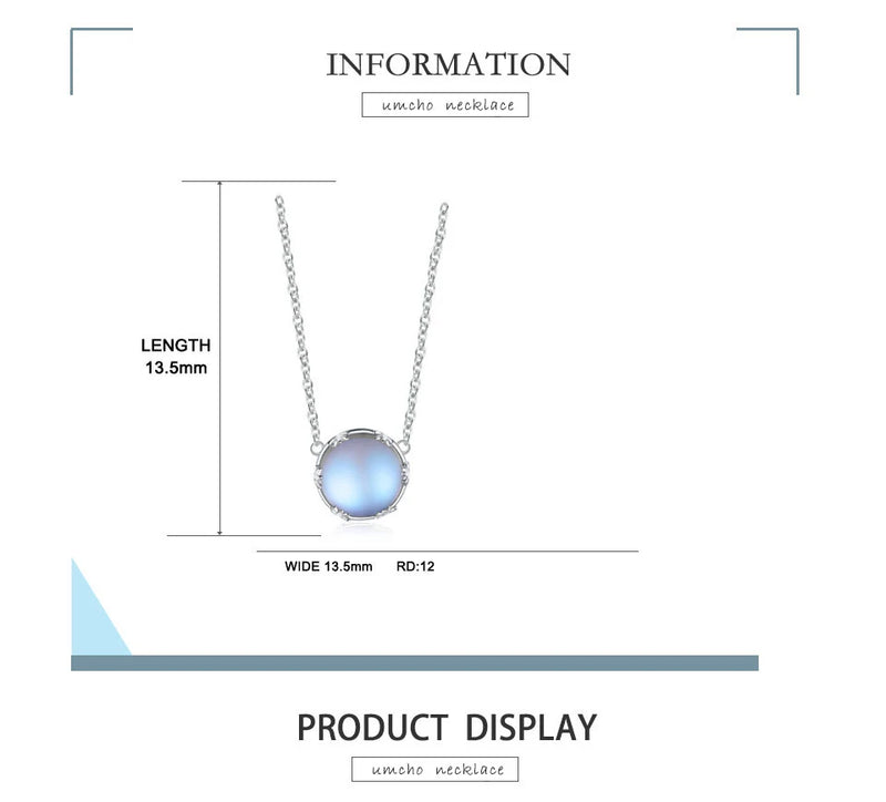 Sterling Silver Aurora Pendant Necklace with Halo Crystal Gemstone Scale for Women