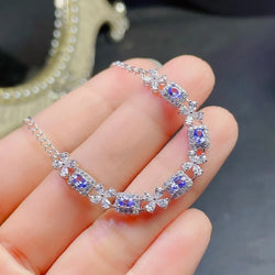 Silver Blue Tanzanite Bracelet for Girl