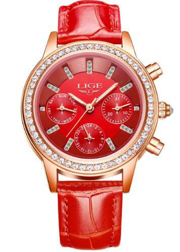 Rose Gold Quartz Waterproof Watch for Women