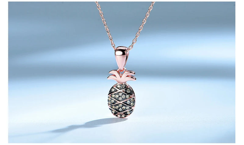 Sterling Silver Pineapple Pendant Necklace for Girls