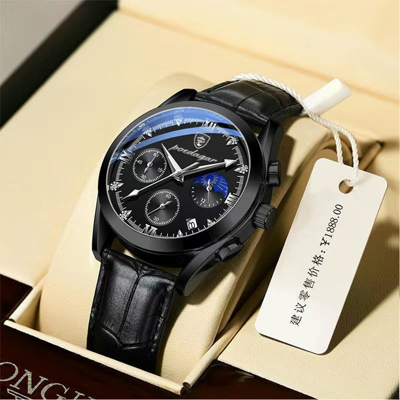 Stainless Steel Quartz Date Luminous Sport Watch for Men