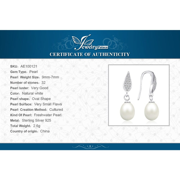 Sterling Silver Freshwater Pearl Dangle Earrings for Women