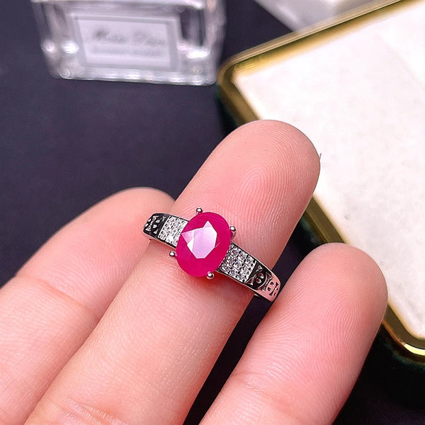 925 Silver Ruby Ring, Exquisite Style, Best Selling Quality, Classic Design