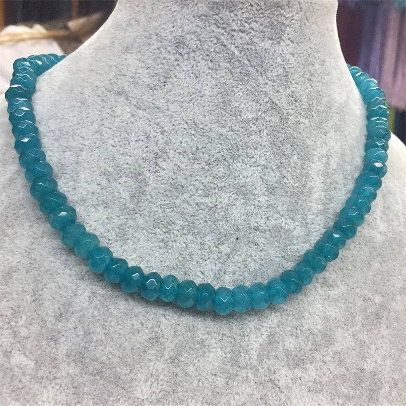 Gold Plated Aquamarine Choker Necklace