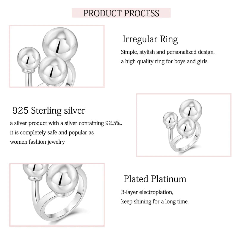 Sterling Silver Ball Ring for Women