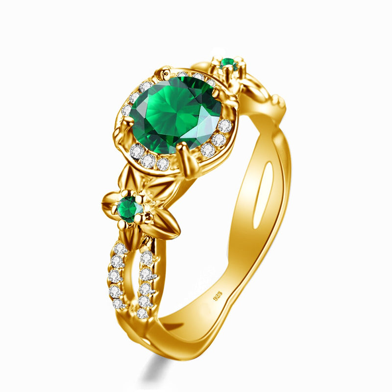 Silver 925 Turquoise Flower Ring for Woman