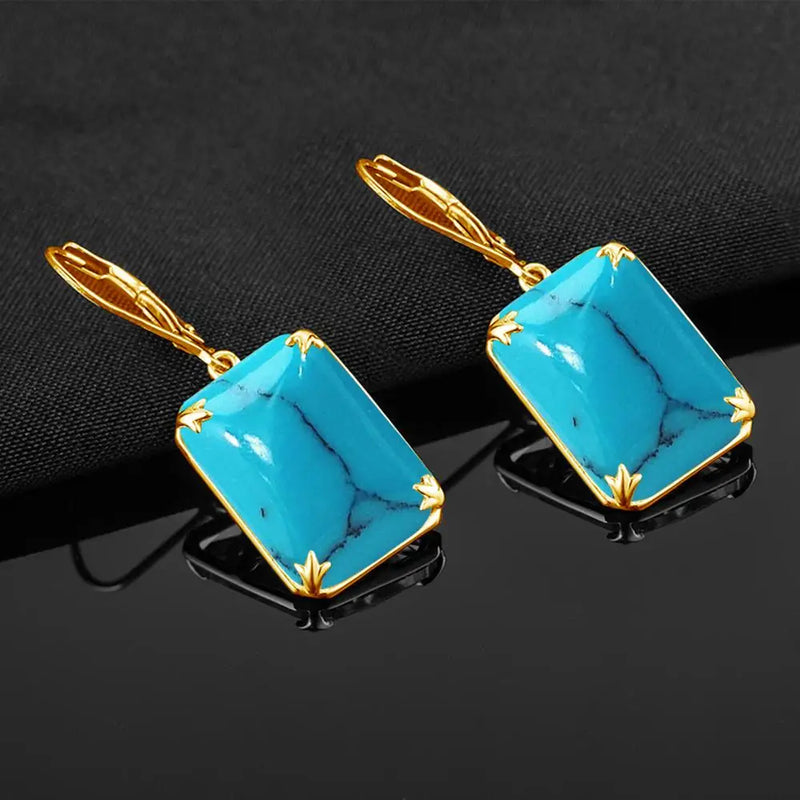 925 Sterling Silver Turquoise Earrings for Women