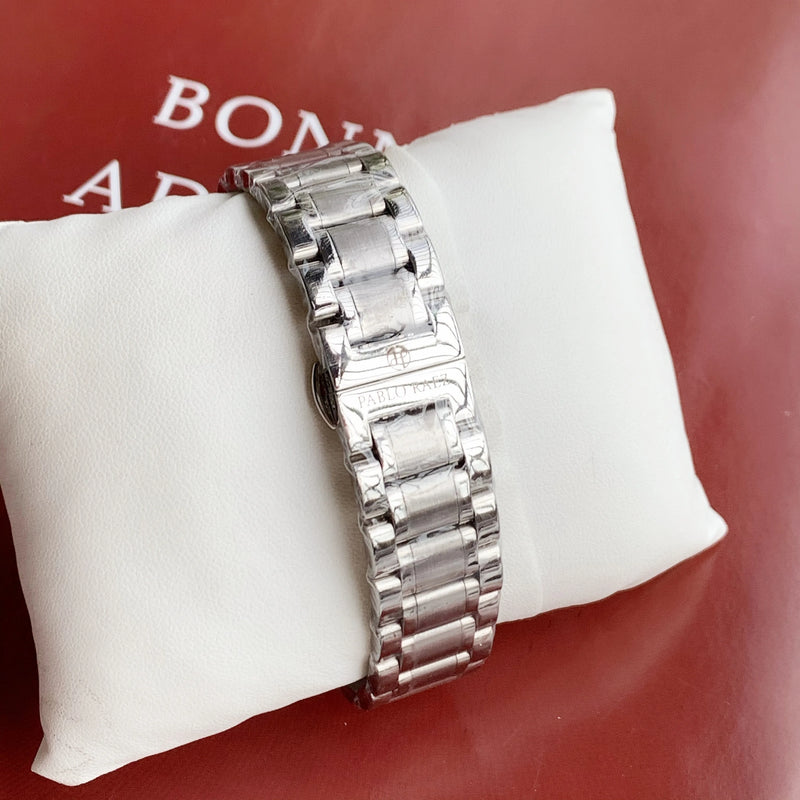 Luxury Silver Steel Watch with Butterfly Lock & Numberal Marks - Waterproof, Ideal for Women.