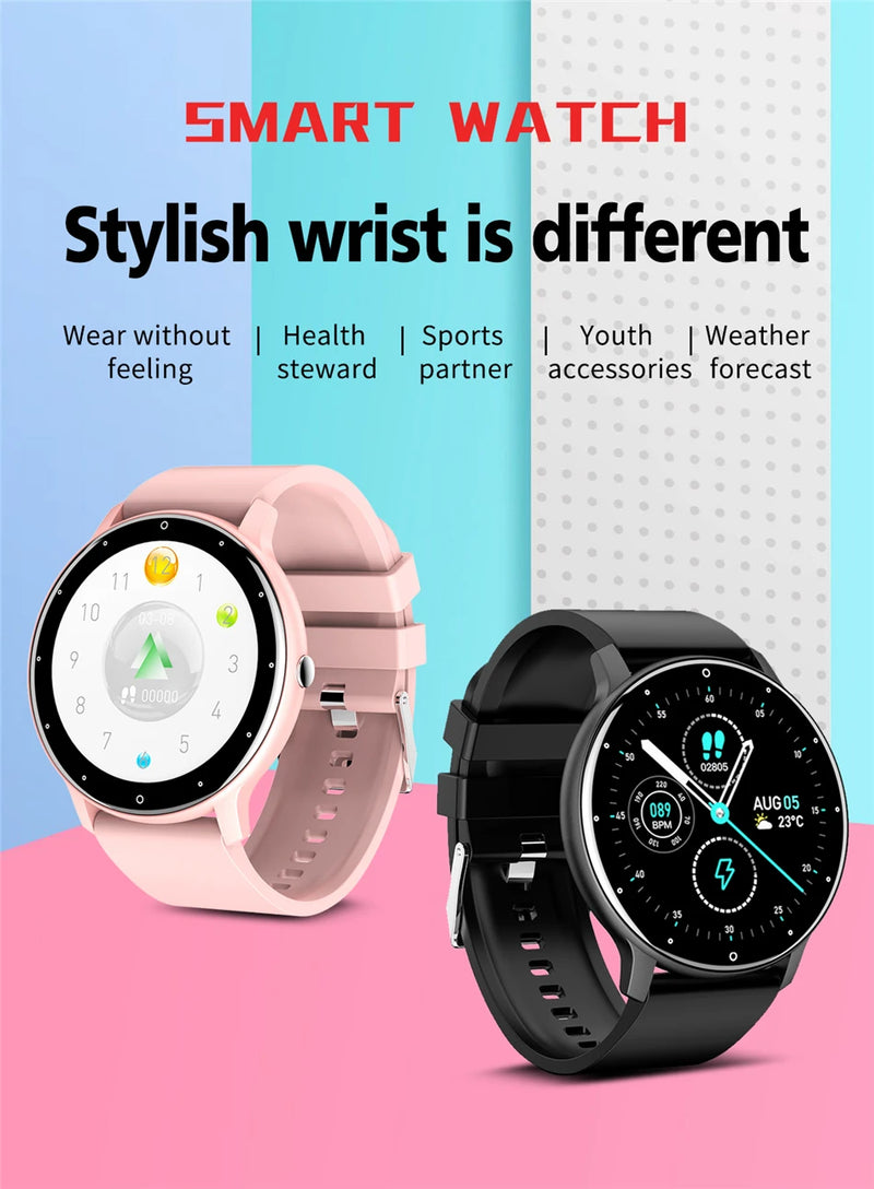 Women's Fitness Smartwatch with Heart Rate and Blood Oxygen Monitoring, Bluetooth Calling for iOS & Android