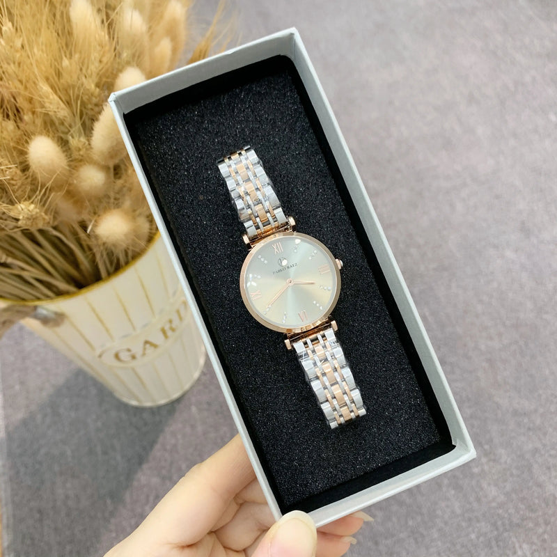 Luxury Waterproof Rose Gold Steel Strap Women's Watch