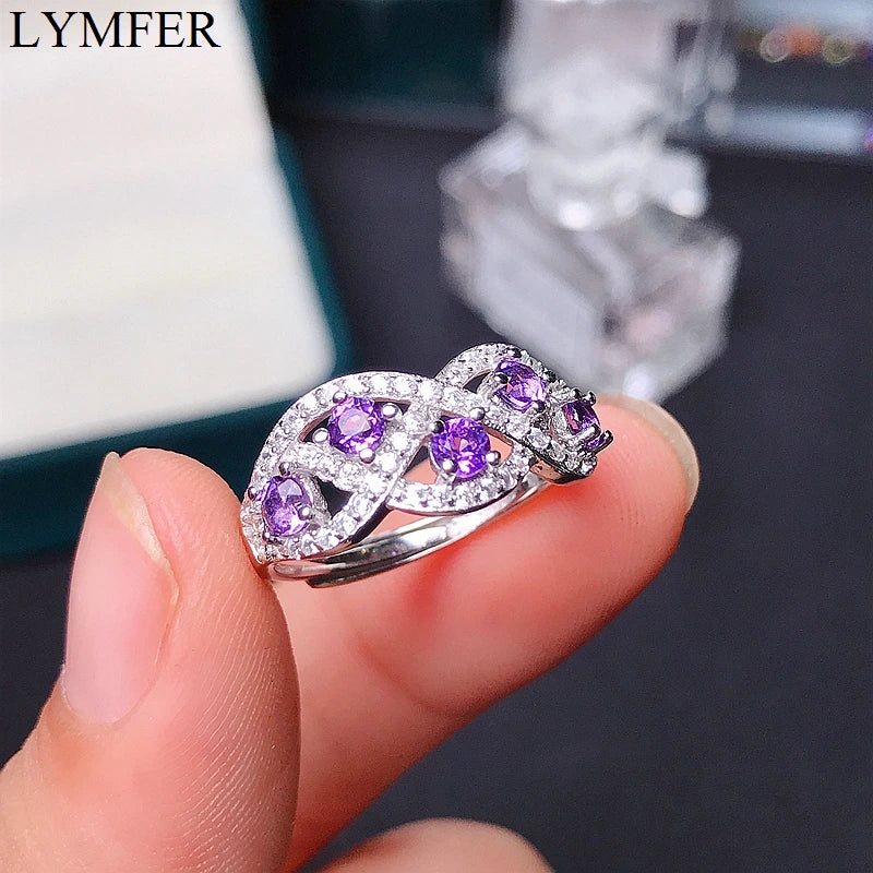 925 Silver Amethyst Ring