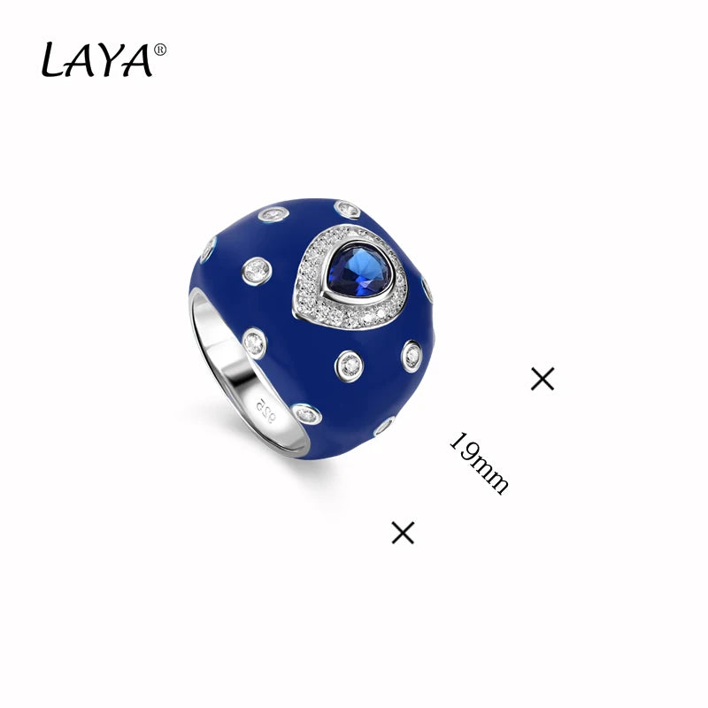 925 Sterling Silver Blue Sapphire Ring for Men & Women