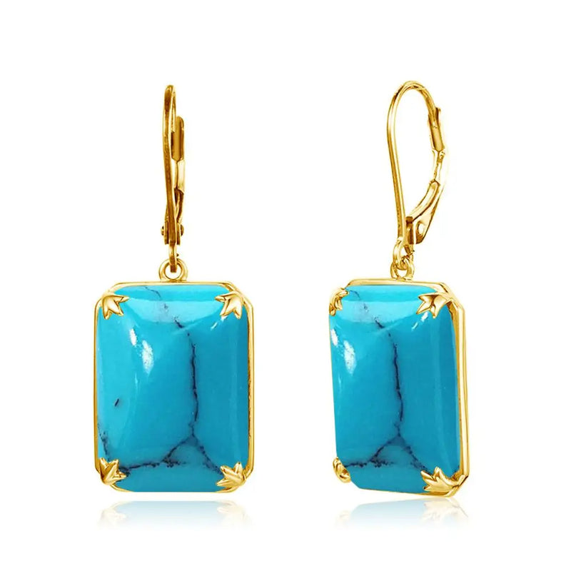 925 Sterling Silver Turquoise Earrings for Women