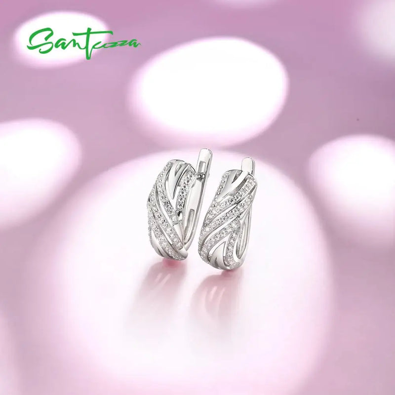 925 Sterling Silver Cubic Zirconia Earrings for Women