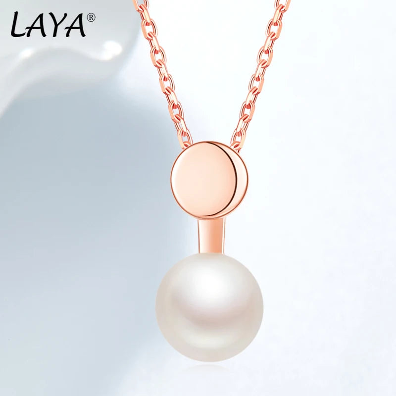 Sterling Silver Freshwater Pearl Necklace Earrings Ring Set for Women