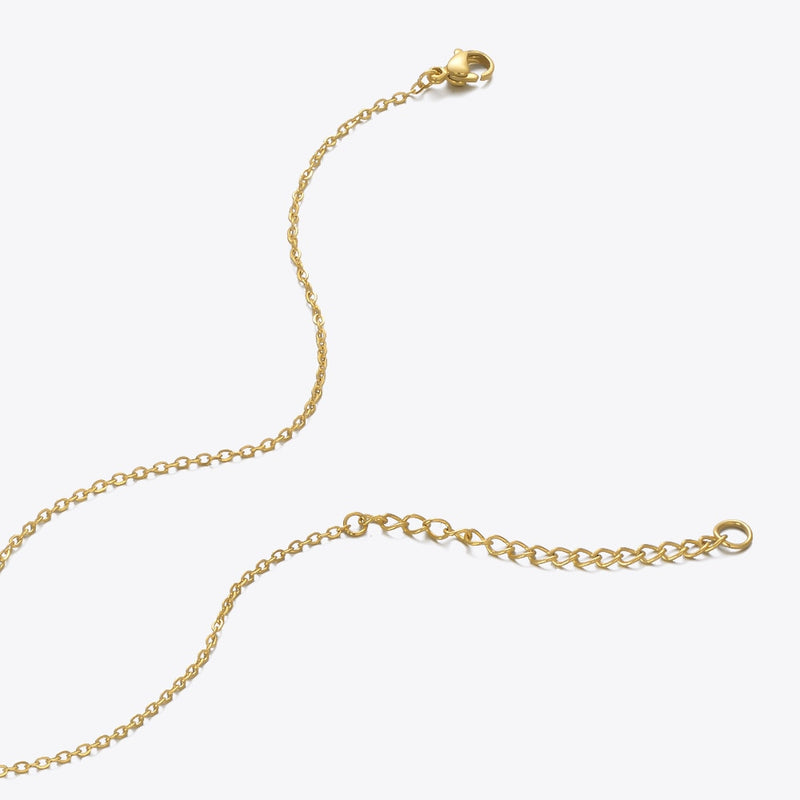ENFASHION Zircon Pink Heart Necklace For Women Gold Color Chain Necklaces Stainless Steel Fashion Jewelry Bijoux Femme P213206