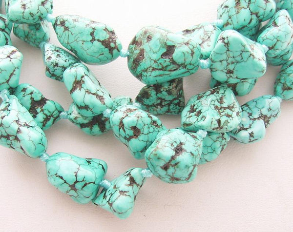 YYING 20 4 Strands Freeform Green Turquoises Necklace Multi Strands Fashion Jewelry\"