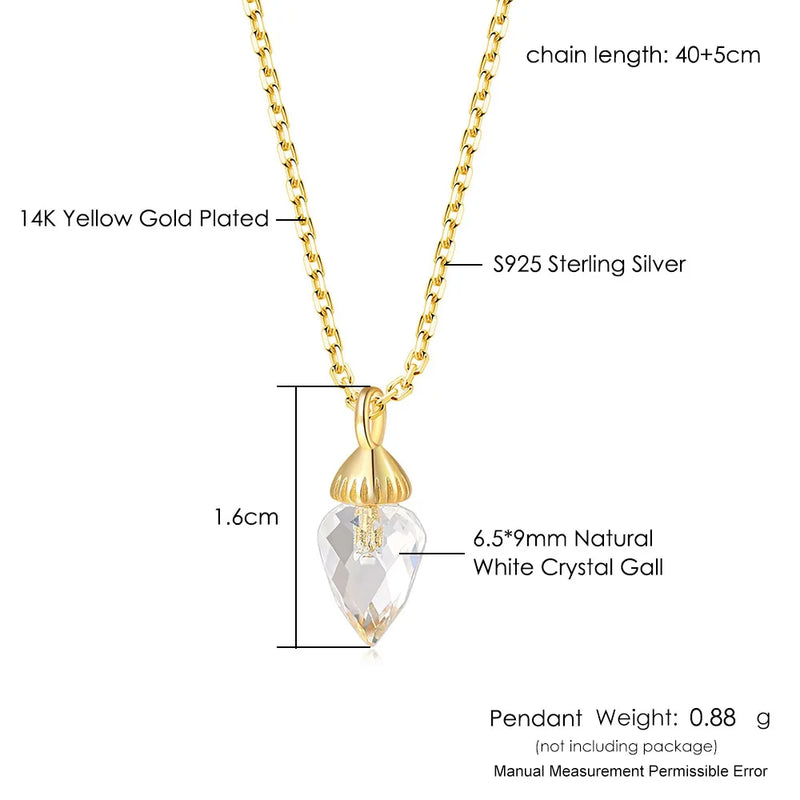 Sterling Silver Gold Plated Quartz Jewelry Set for Women