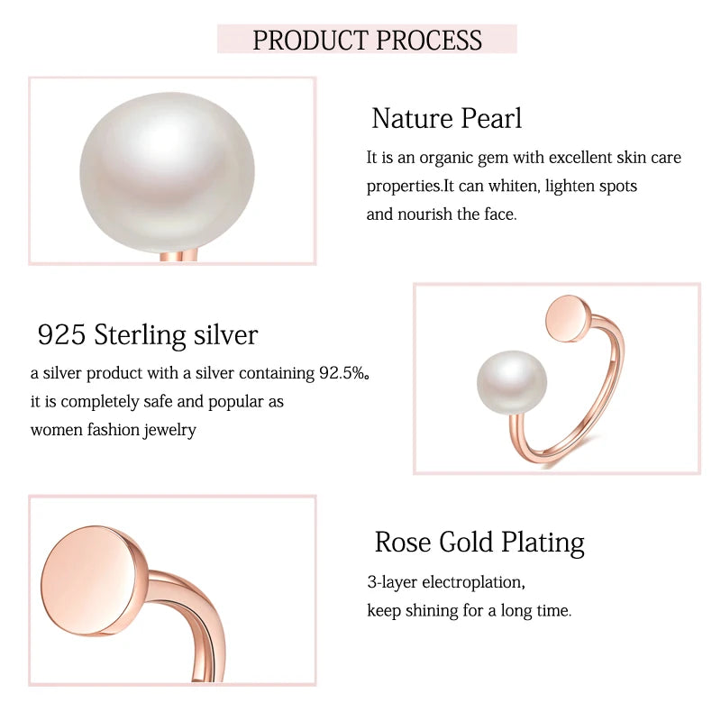 Sterling Silver Freshwater Pearl Ring for Women