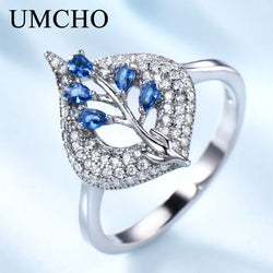 Sterling Silver Nano Sapphire & Aquamarine Cushion Ring for Women