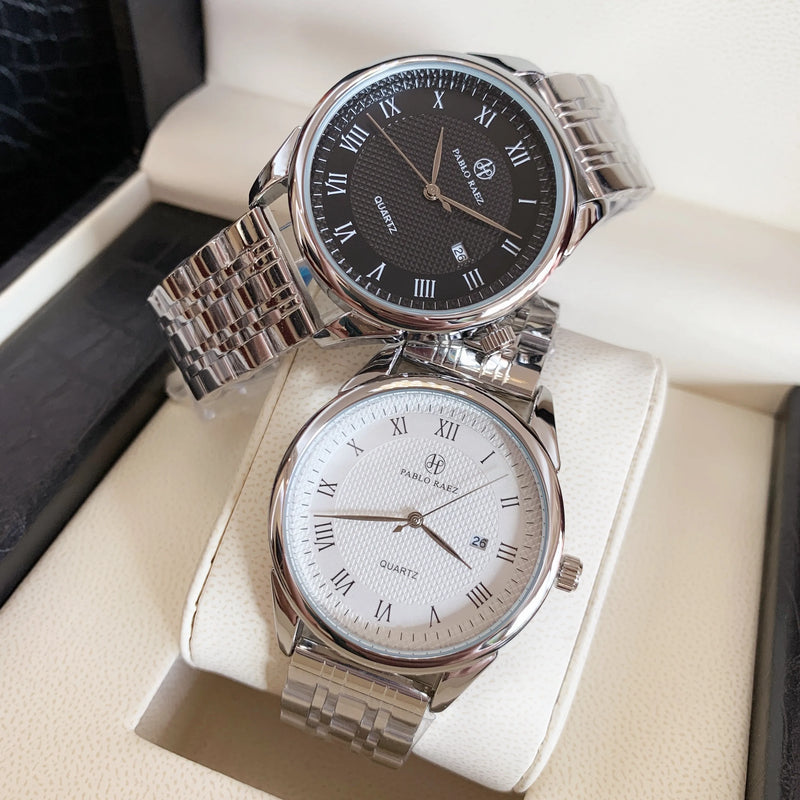 Luxury Stainless Steel Date Quartz Wristwatch for Men – Full Waterproof, Dropshipping Available.