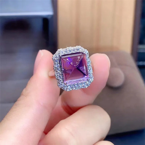 Sterling Silver Amethyst Ring for Women