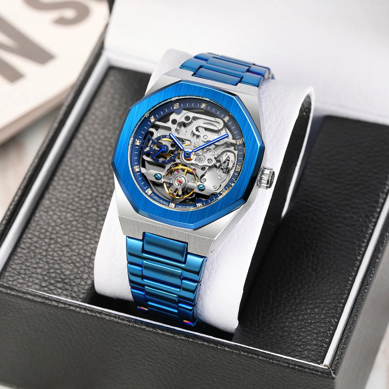 Stainless Steel Automatic Mechanical Watch for Men