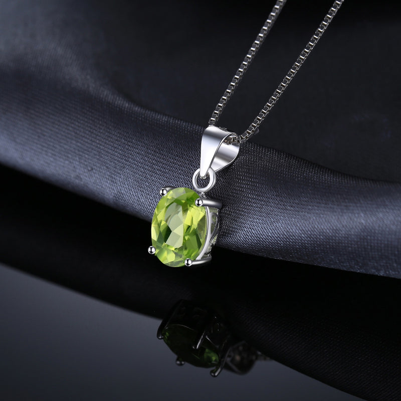 Rose Gold Plated 2.2ct Peridot Pendant for Women