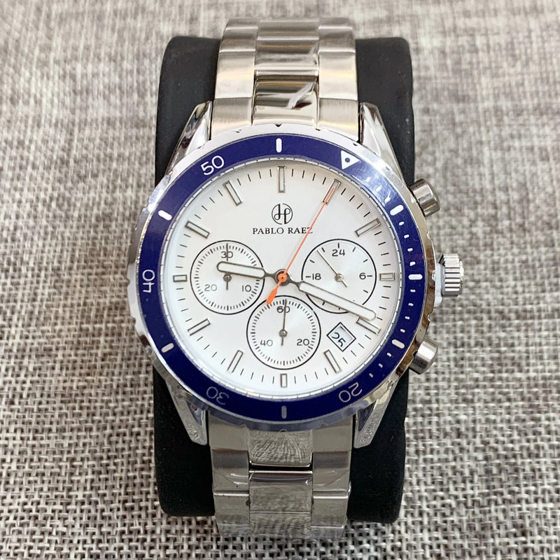 Luxury Men's Steel Chronograph Watch with Date Calendar and Business Casual Sports Style